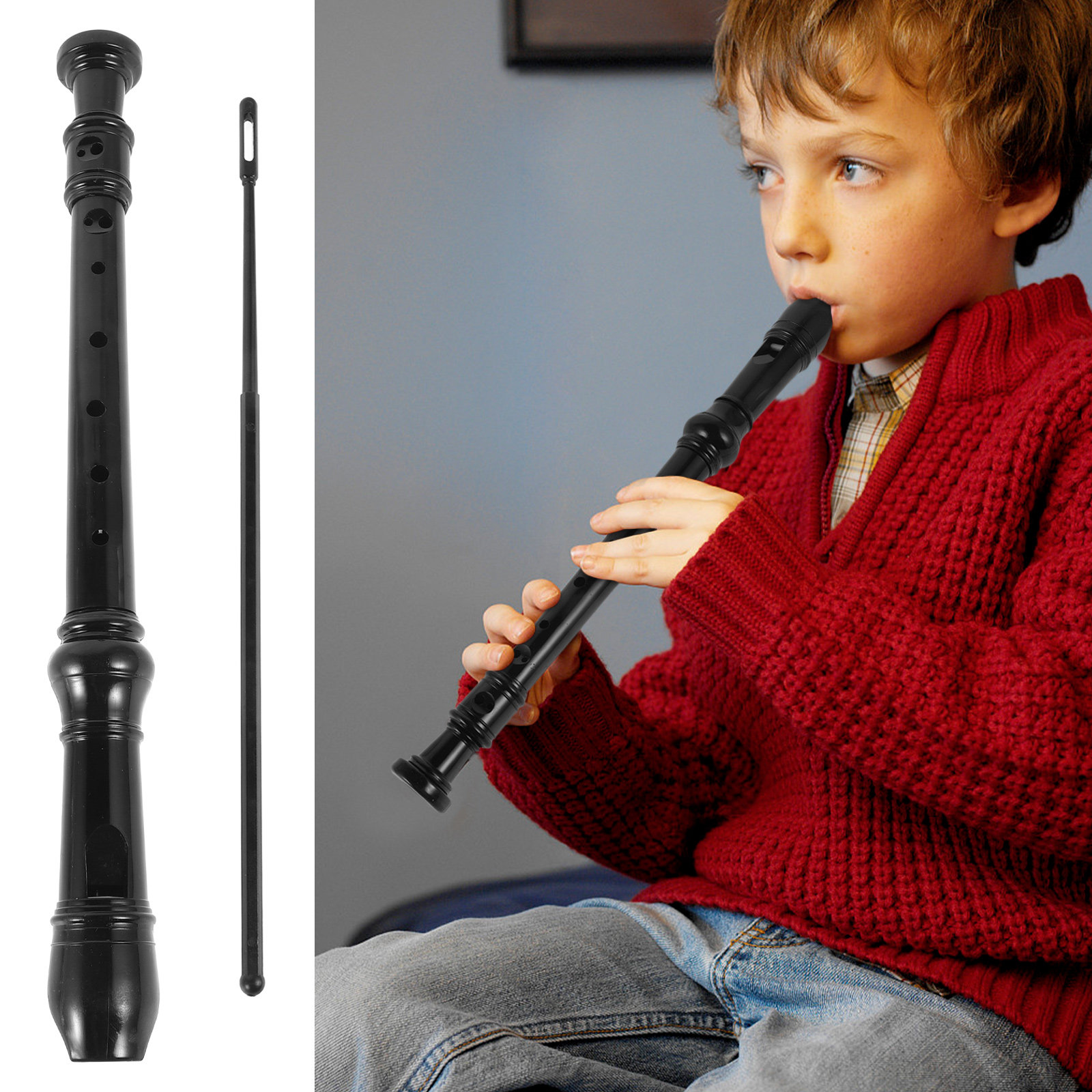 Flauta dulce de ABS transparen - Soprano Recorder Plastic reseña y precio