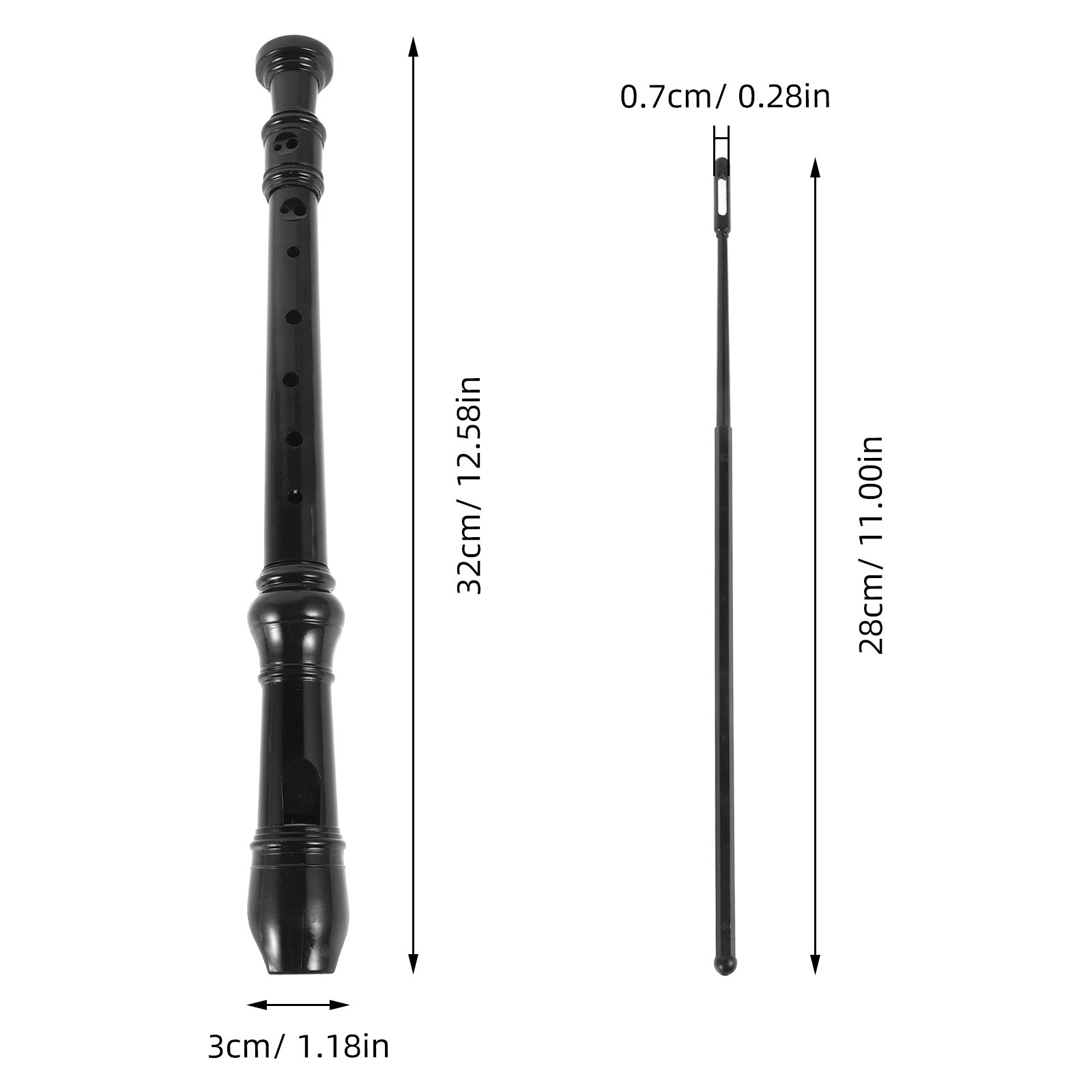 Flauta dulce de ABS transparen - Soprano Recorder Plastic reseña y precio