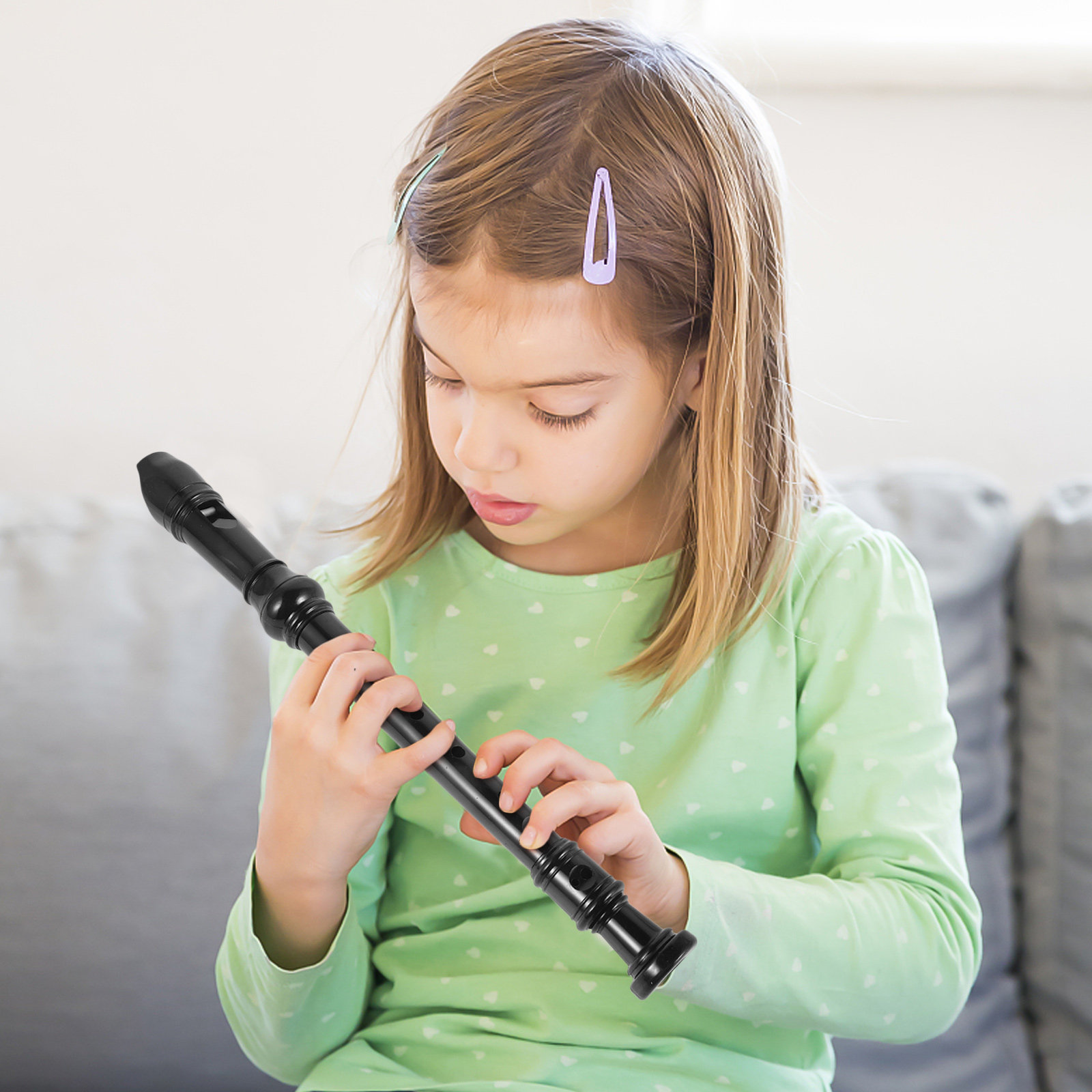 Flauta dulce de ABS transparen - Soprano Recorder Plastic reseña y precio